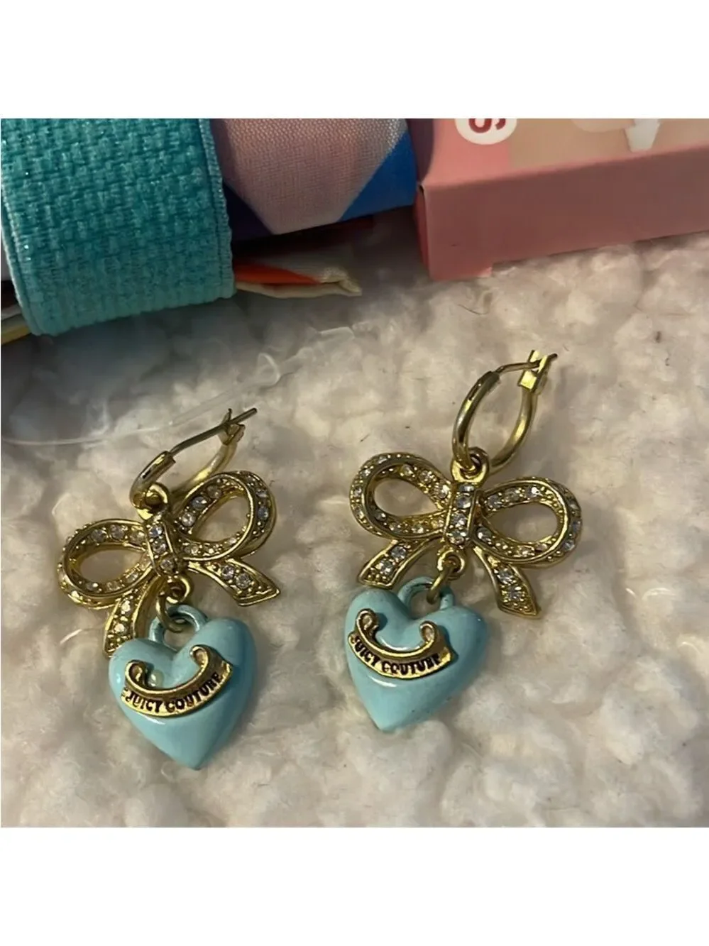 Juicy Couture pretty feminine earrings beautiful color