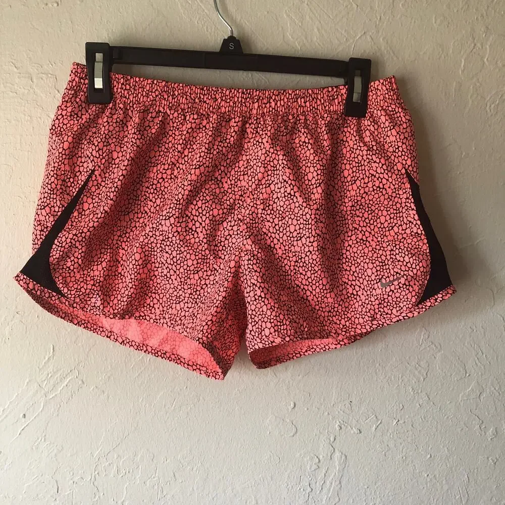 Women’s Nike Orange and Black Shorts Sz M