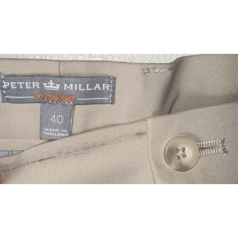 Peter Millar Crown Sport Shorts‎ Mens 40 Tan Chino Salem Performance Golf Casual