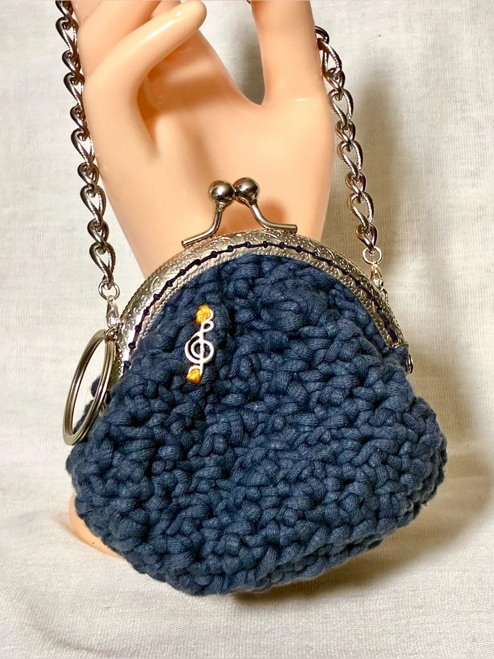 Charcoal Gray Boutique Melody Evening Wristlet, Coin Purse, Big Storage