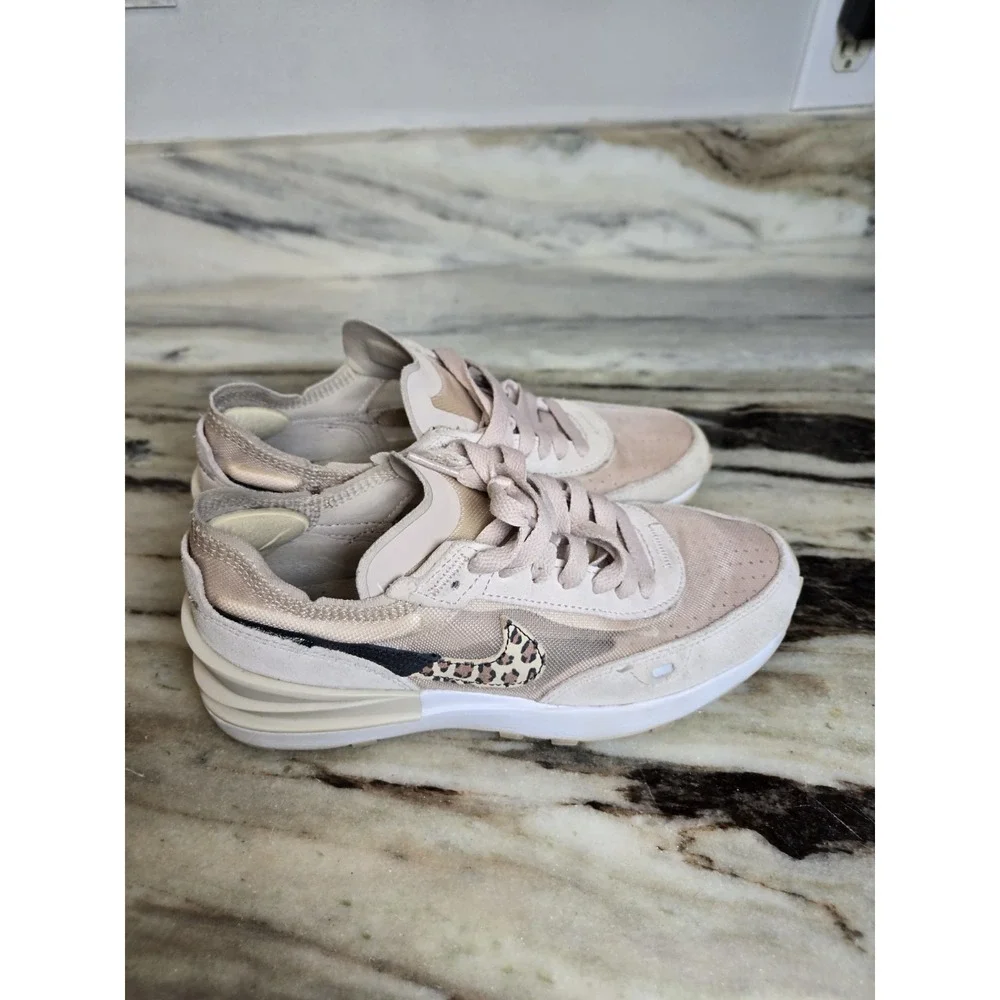 Nike Waffle One‎ SE Shoes 6.5 Fossil Stone Leopard Print DJ9776-200