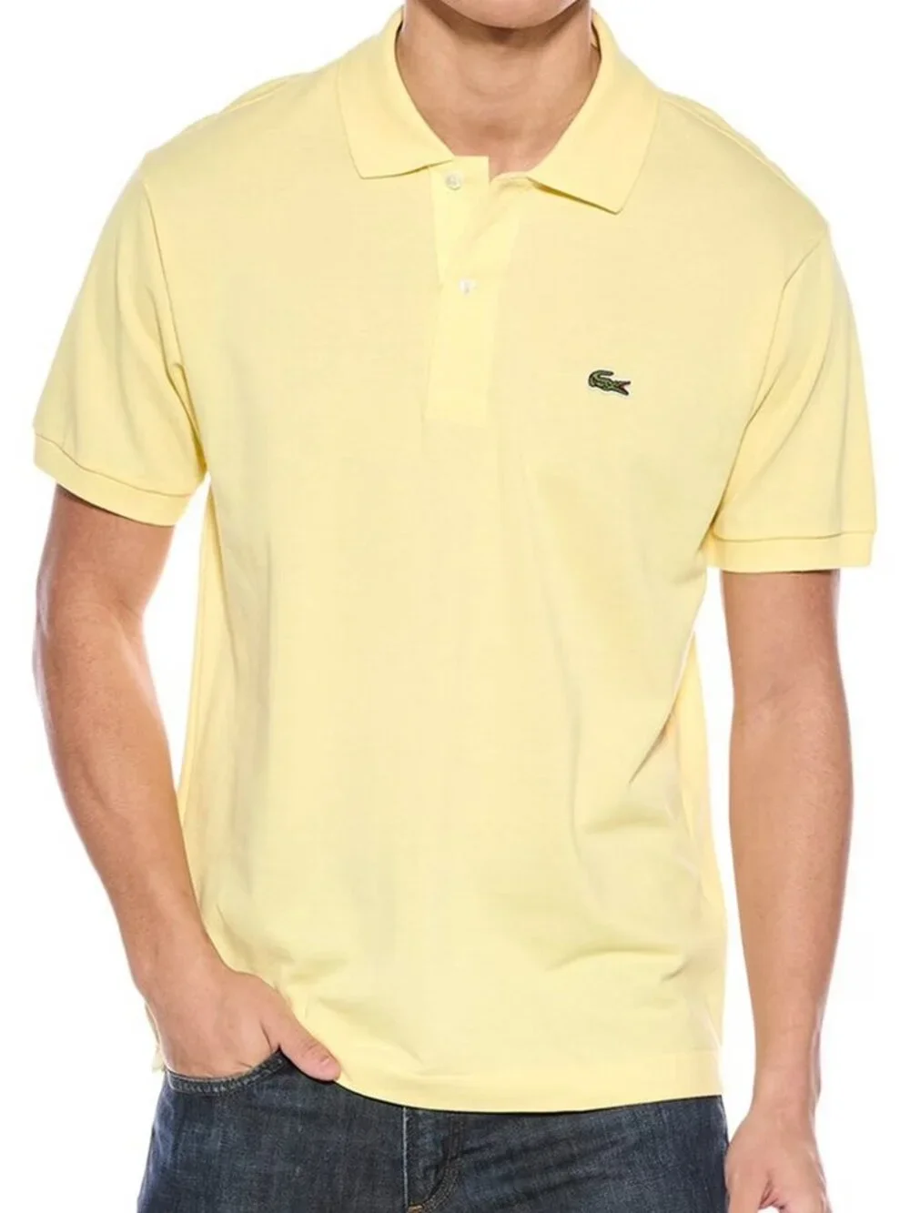Lacoste Yellow Short Sleeve Polo Size 7‎ XL