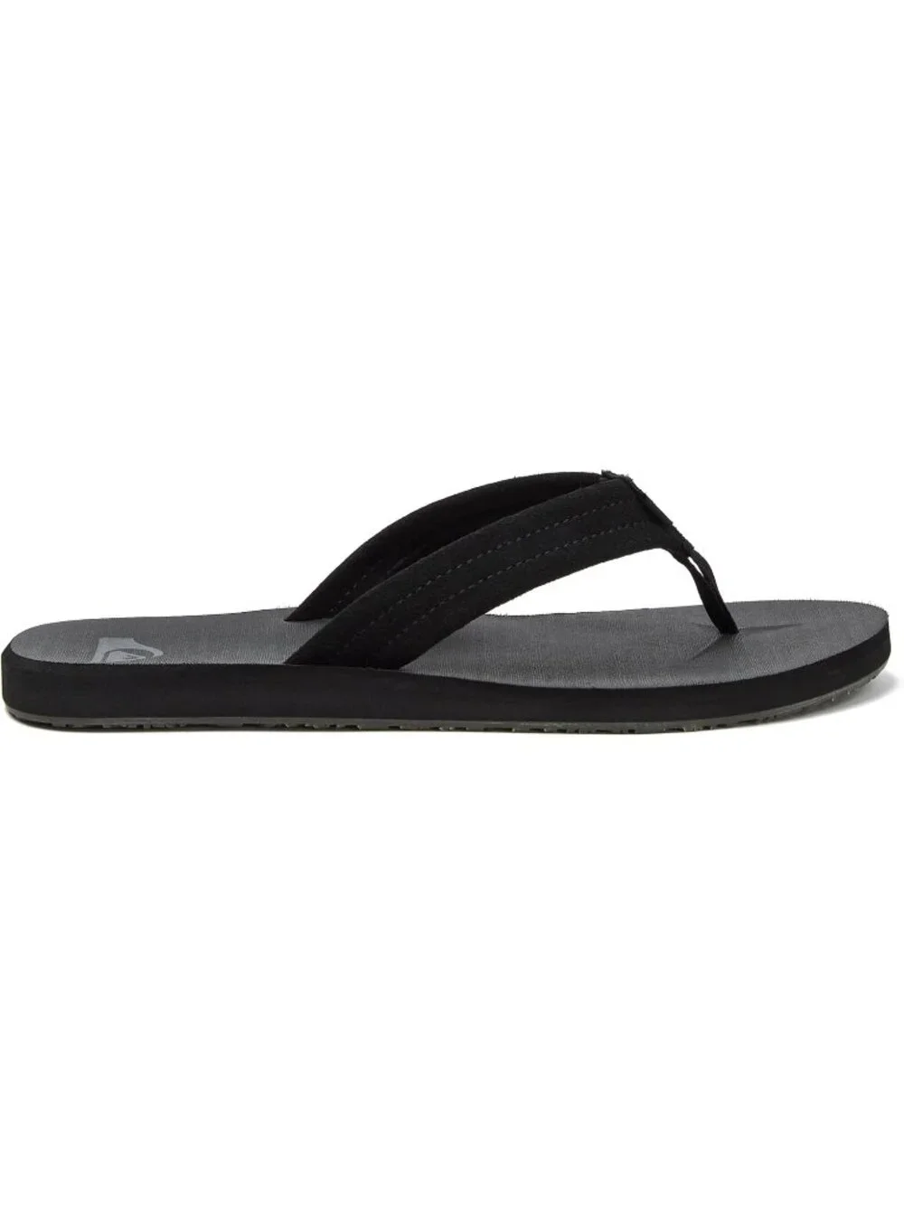 Men's Dark Black Suede Flip Flops Arch Support Athletic Sandals Thong Casual