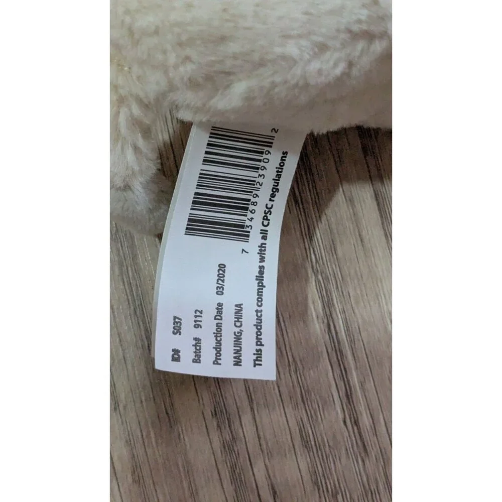 KELLYTOY Giraffe Plush Soft Stuffed‎ 11” Rattle K Luxe Baby Cream Gray Lovey EUC