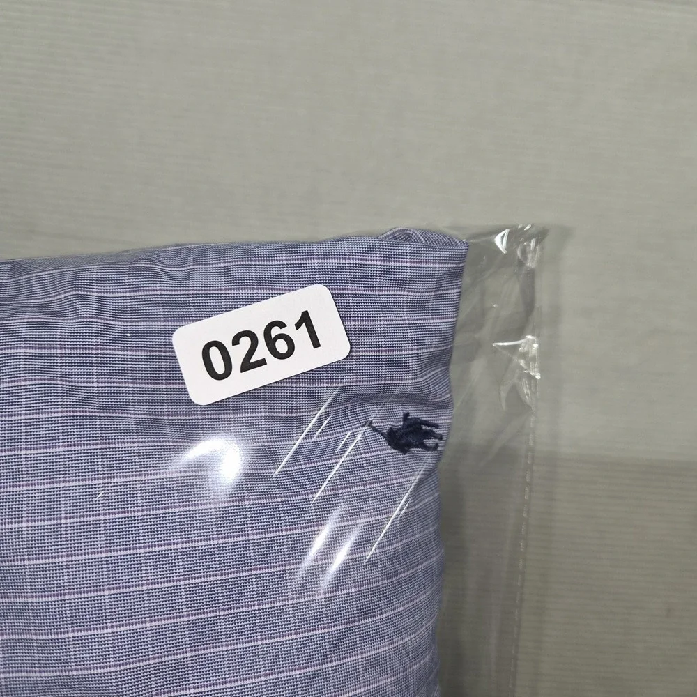 Ralph Lauren Yarmouth‎ Button Down Shirt Purple Blue Stripe Men's 15.5