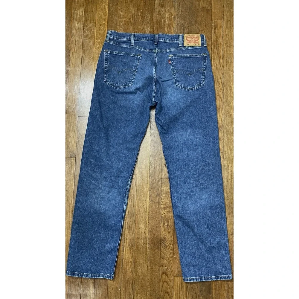 Levis 505‎ Regular Straight Leg Blue Denim Jeans Mens 38x33 Western Workwear