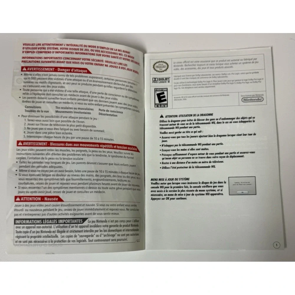 Nintendo manual only