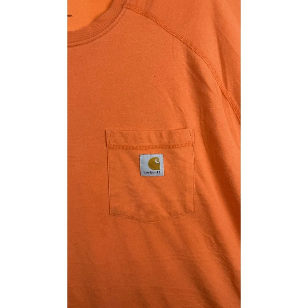 Carhartt Shirt Mens‎ 3XL Orange Pocket Workwear Short Sleeve Heavyweight