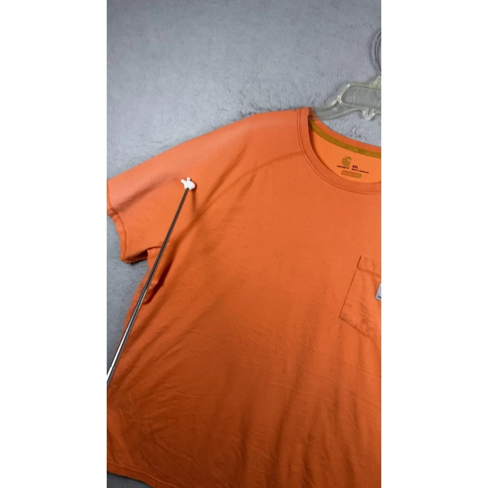 Carhartt Shirt Mens‎ 3XL Orange Pocket Workwear Short Sleeve Heavyweight