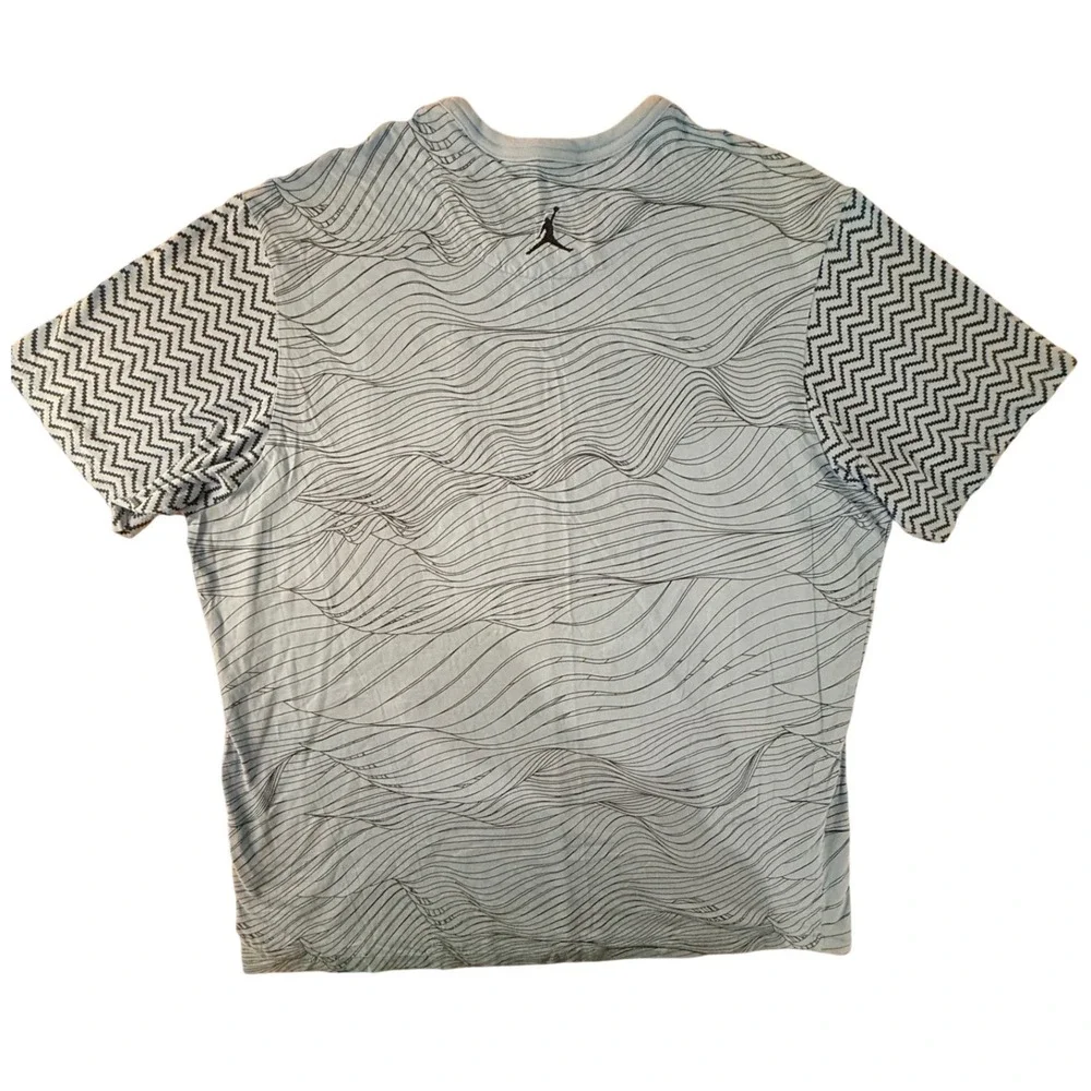 Nike Jordan Jumpman 3XL‎ French Blue Wave Print Pocket Tee Sporty Casual NWOT