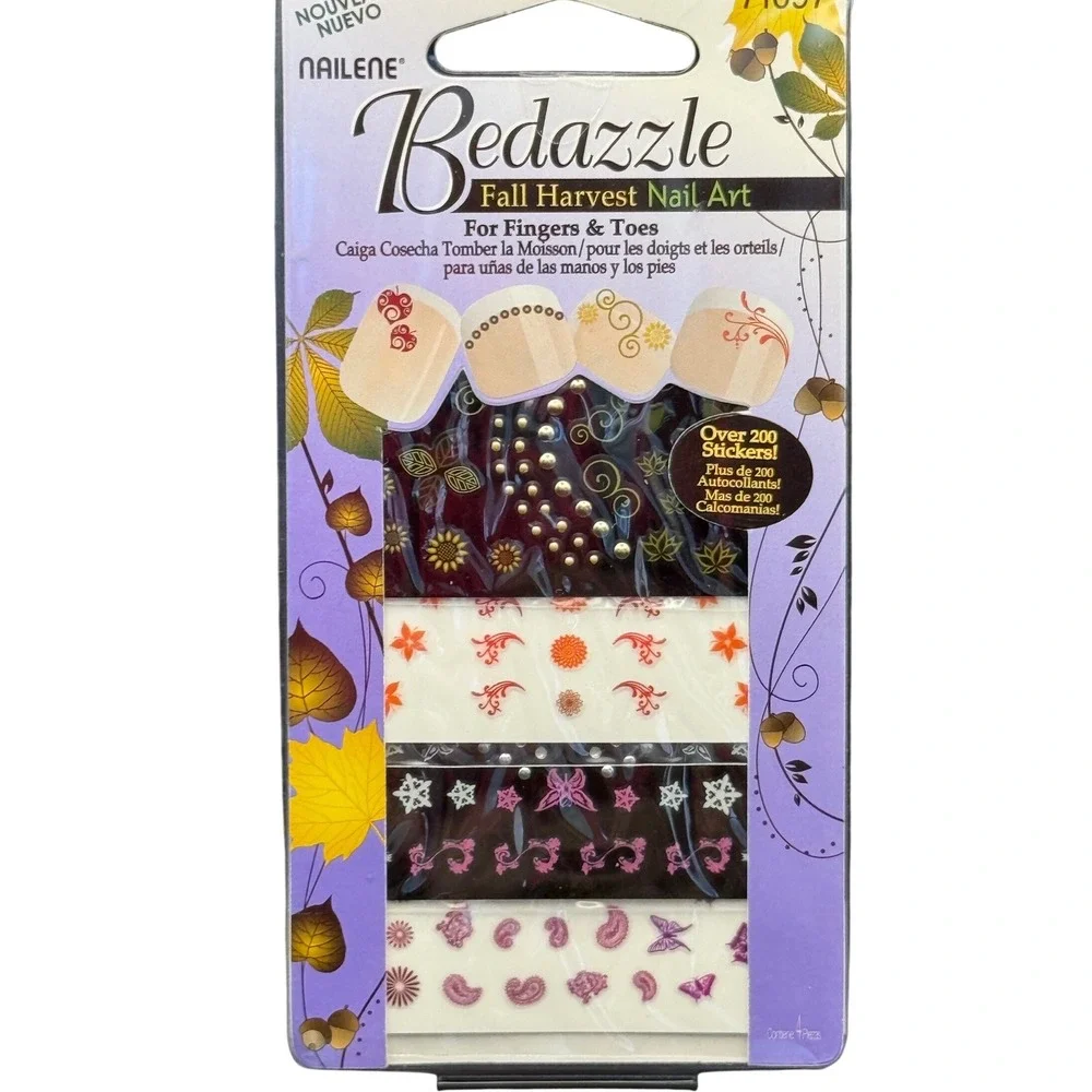 Nailene Bedazzle Fall Harvest Nail Art Stickers‎ For Fingers Toes Over 200