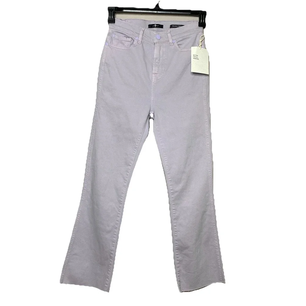7 For All Mankind Women Sz 26 High-Waist Slim Kick Bootcut‎ Italian Fabric Jeans