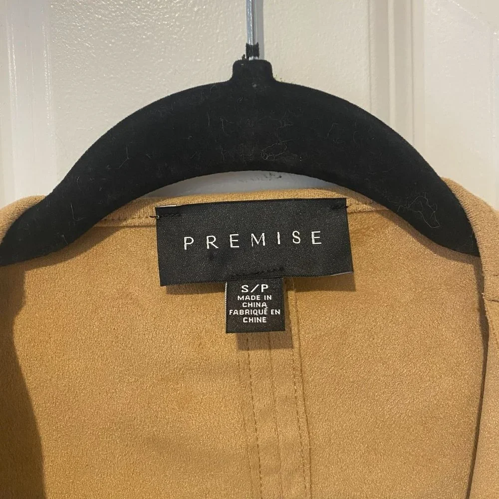 Premise Tan Faux Leather Cardigan - Size‎ Small