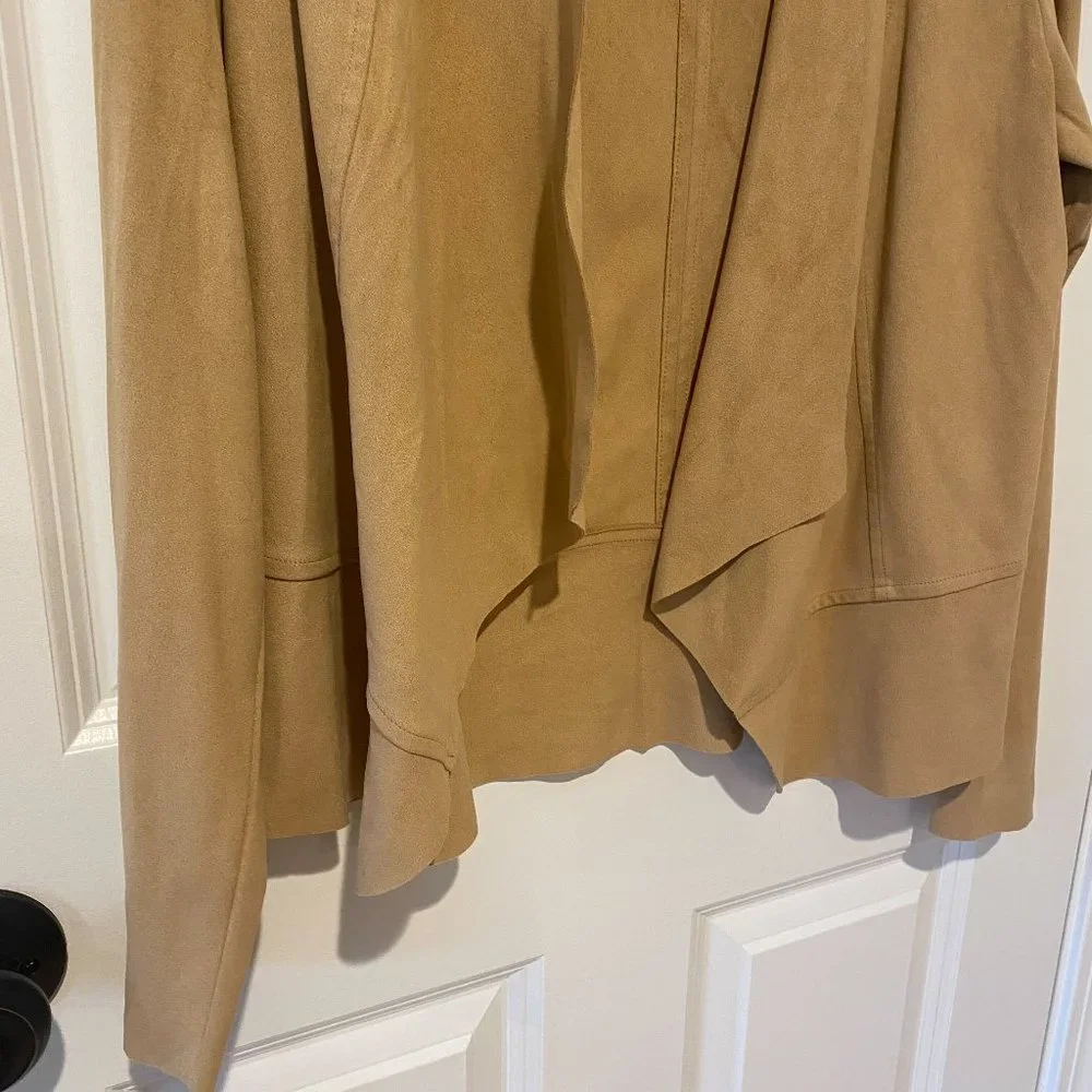 Premise Tan Faux Leather Cardigan - Size‎ Small