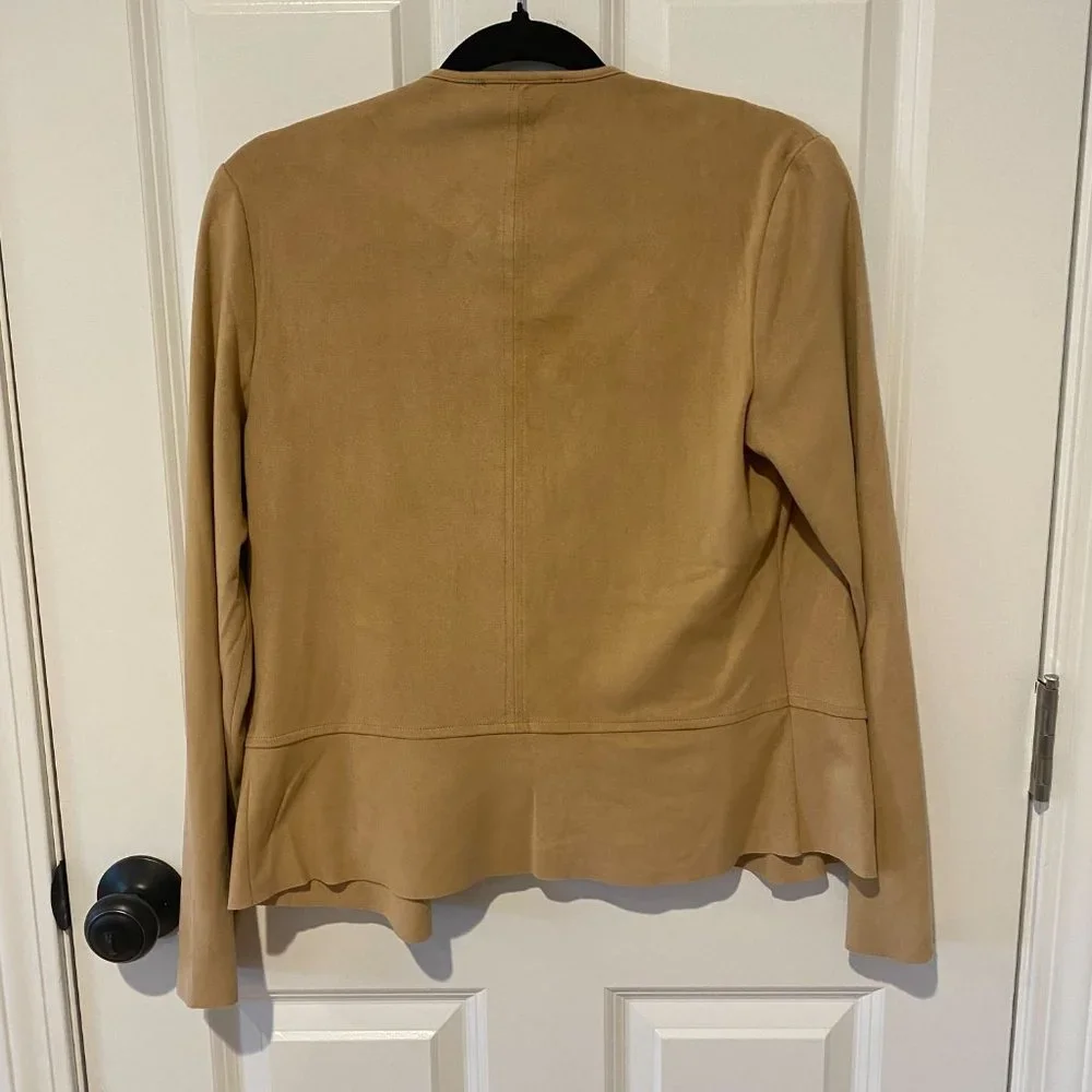 Premise Tan Faux Leather Cardigan - Size‎ Small