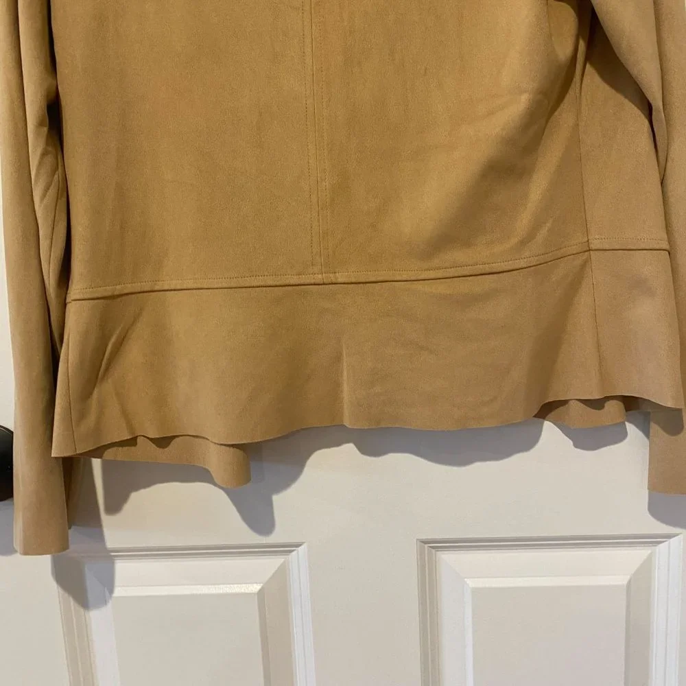 Premise Tan Faux Leather Cardigan - Size‎ Small