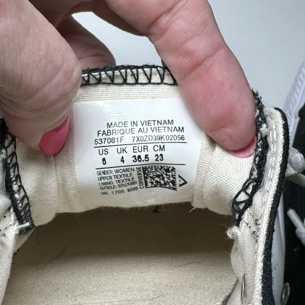 Converse CT All Star Shoreline 537081F Black Casual Shoes Sneakers Womens Size 6
