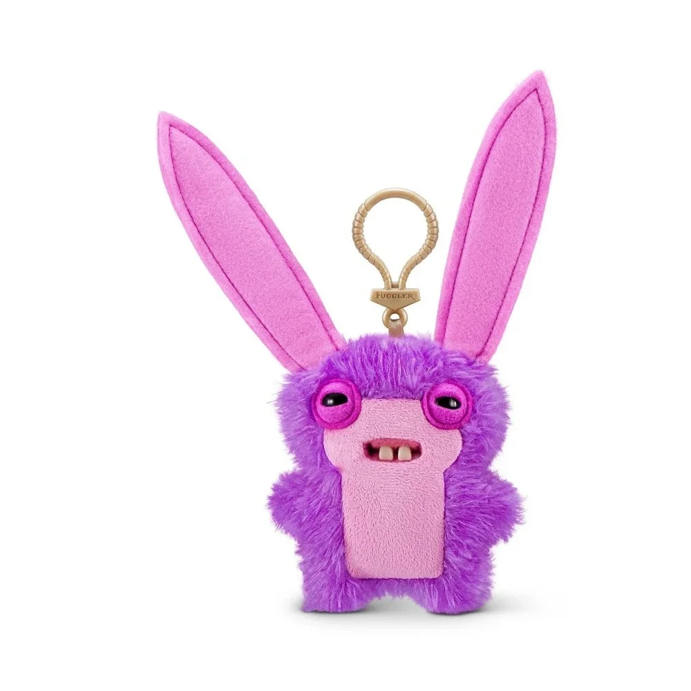 ZURU Fuggler Purple Bunny Rabbit LORD LONG EARS Ugly‎ Monster Keychain Clip On