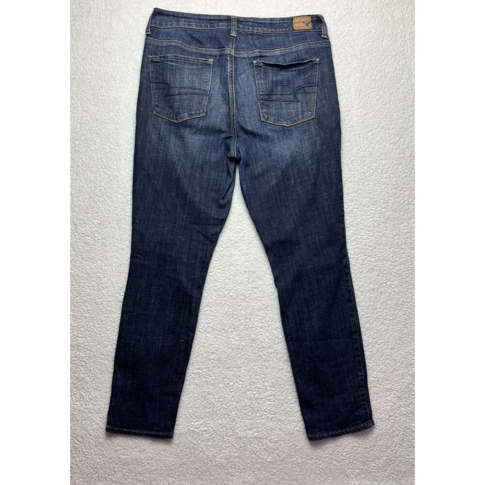 American Eagle High Rise Jegging Medium Wash Blue Skinny Jeans Size 12 Short