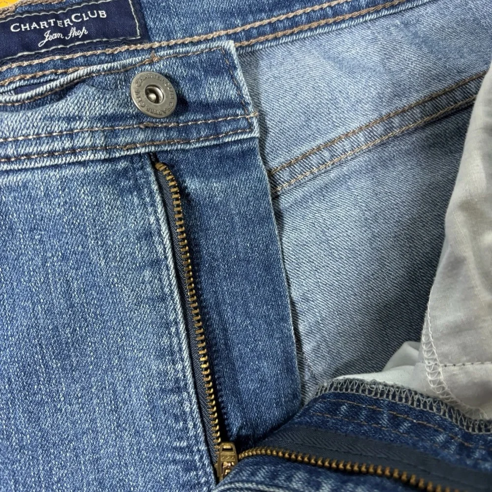Charter Club Classic Straight Leg‎ Jeans Medium Wash Blue Denim Size 12 #63