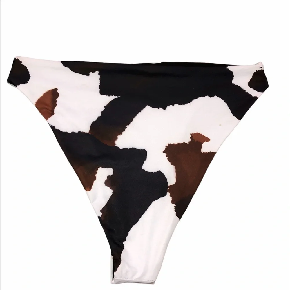 Cow hide print size medium high rise bikini bottom
