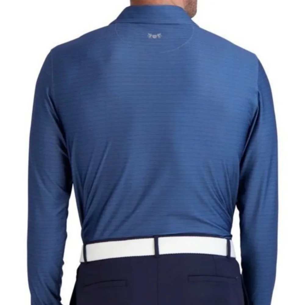 Hickey Freeman Striped Polo Size Medium NWT