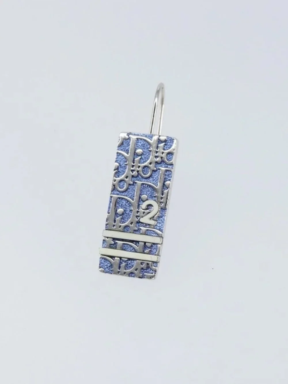 Christian Dior Pierce Earring metal Blue Auth yk20067