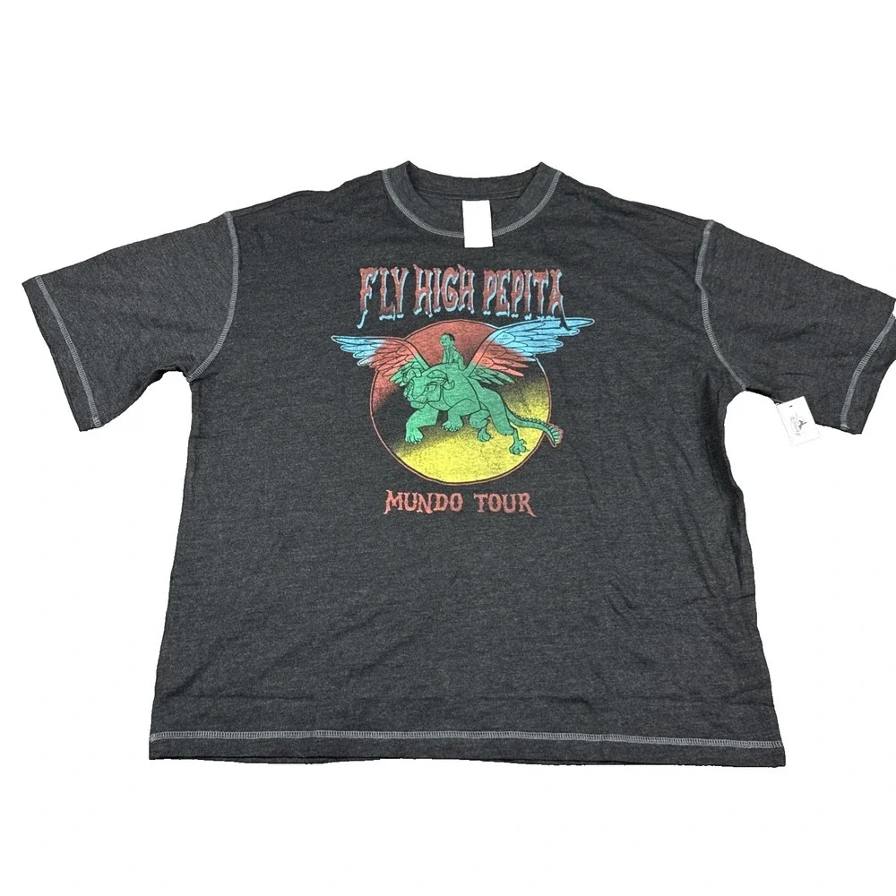 Disney Parks Coco Fly High Pepita Mundo Tour T-Shirt‎ Gray Size Large NEW