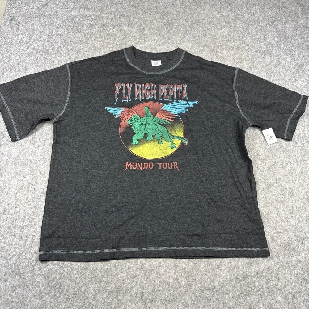 Disney Parks Coco Fly High Pepita Mundo Tour T-Shirt‎ Gray Size Large NEW