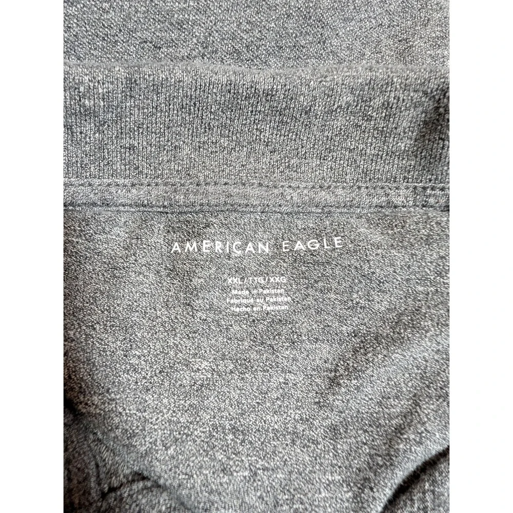 American Eagle Men's Heather Gray Polo Shirt Size‎ XXL