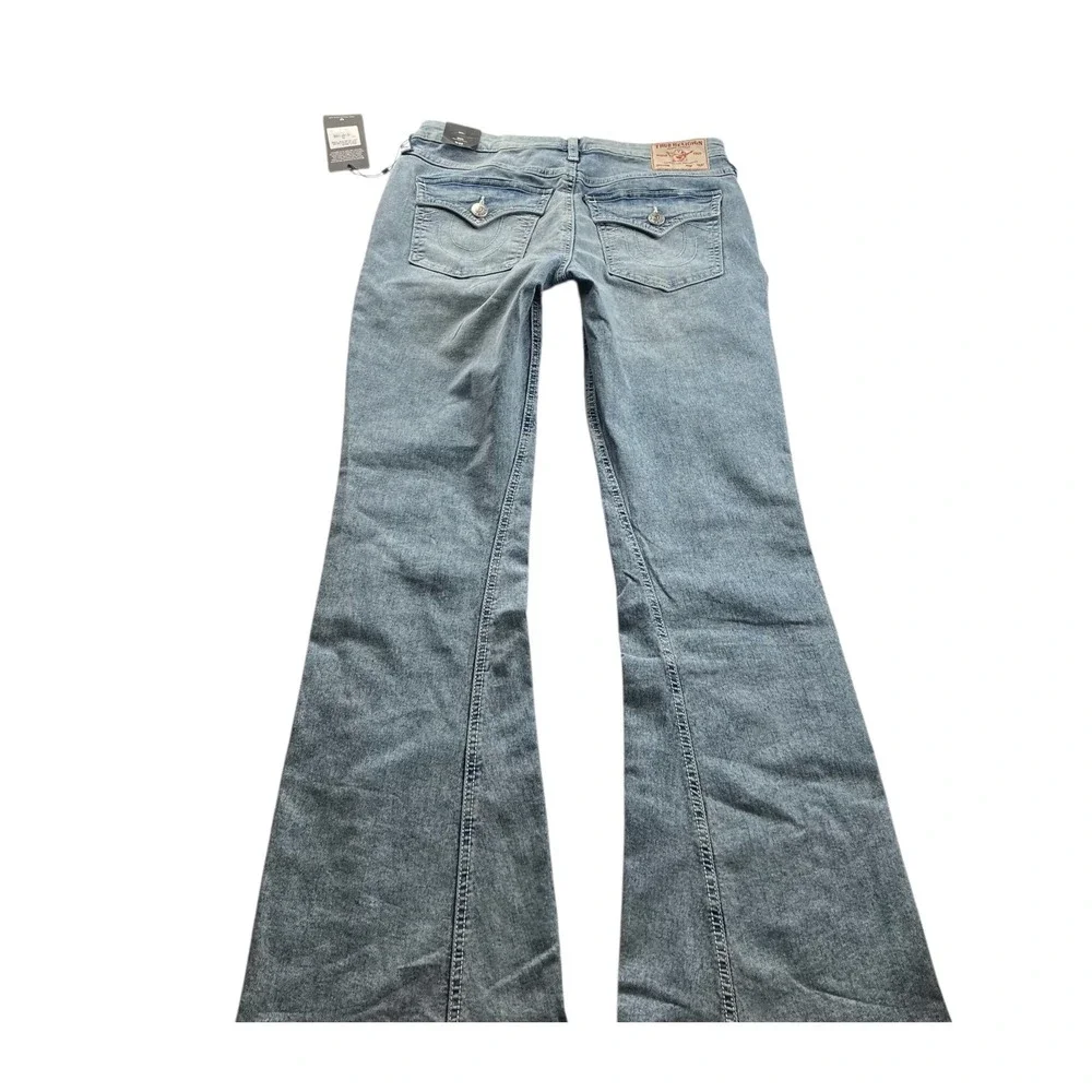 True Religion Joey Mid Rise Flare Jeans‎ Light Sparklin Pear Wam W30X32