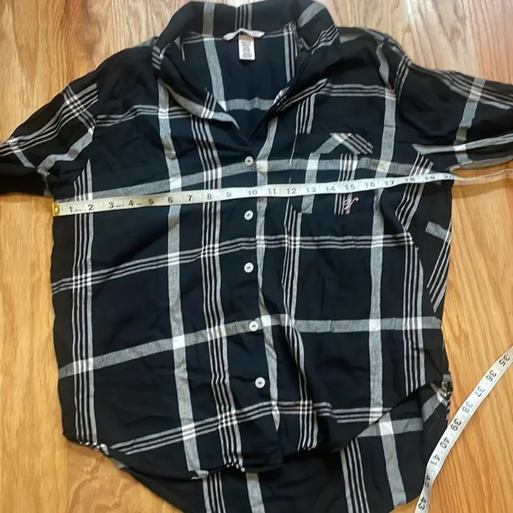 Victoria's Secret Plaid Pajama Top size small