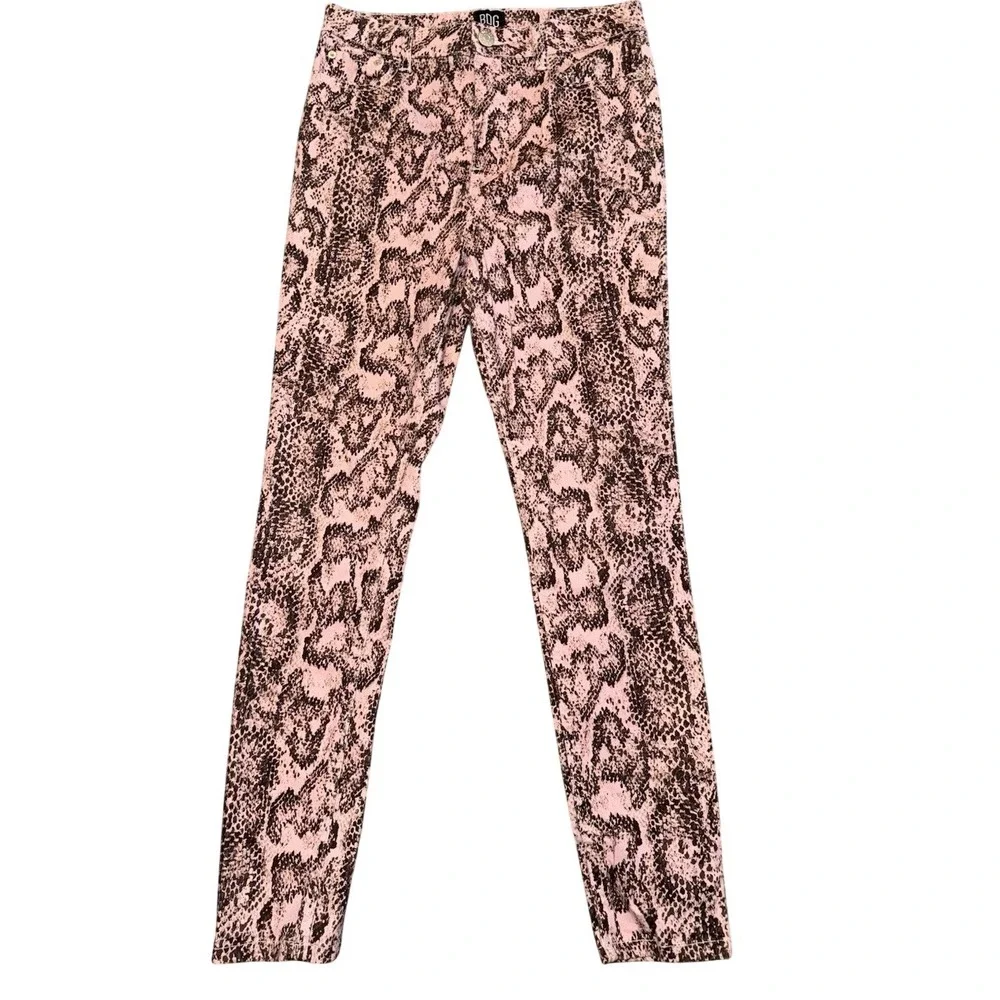 Snake Print Pink BDG Twig High-Rise Skinny Jeans Women Size 27 Urban‎ Outfitters