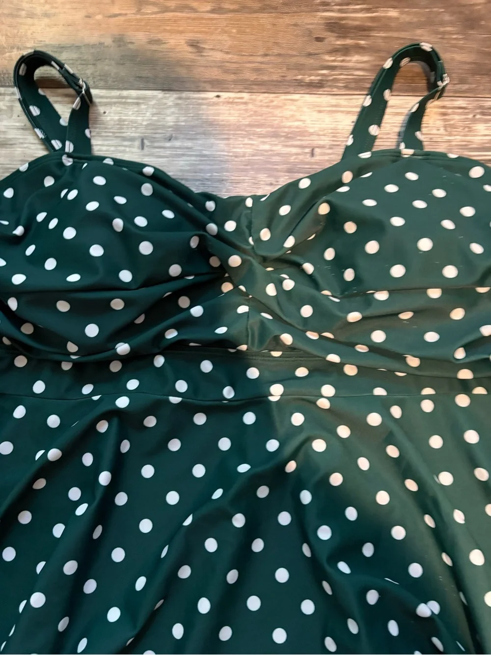 BloomChic Green & White Polka Dot Swimdress Size 22-24