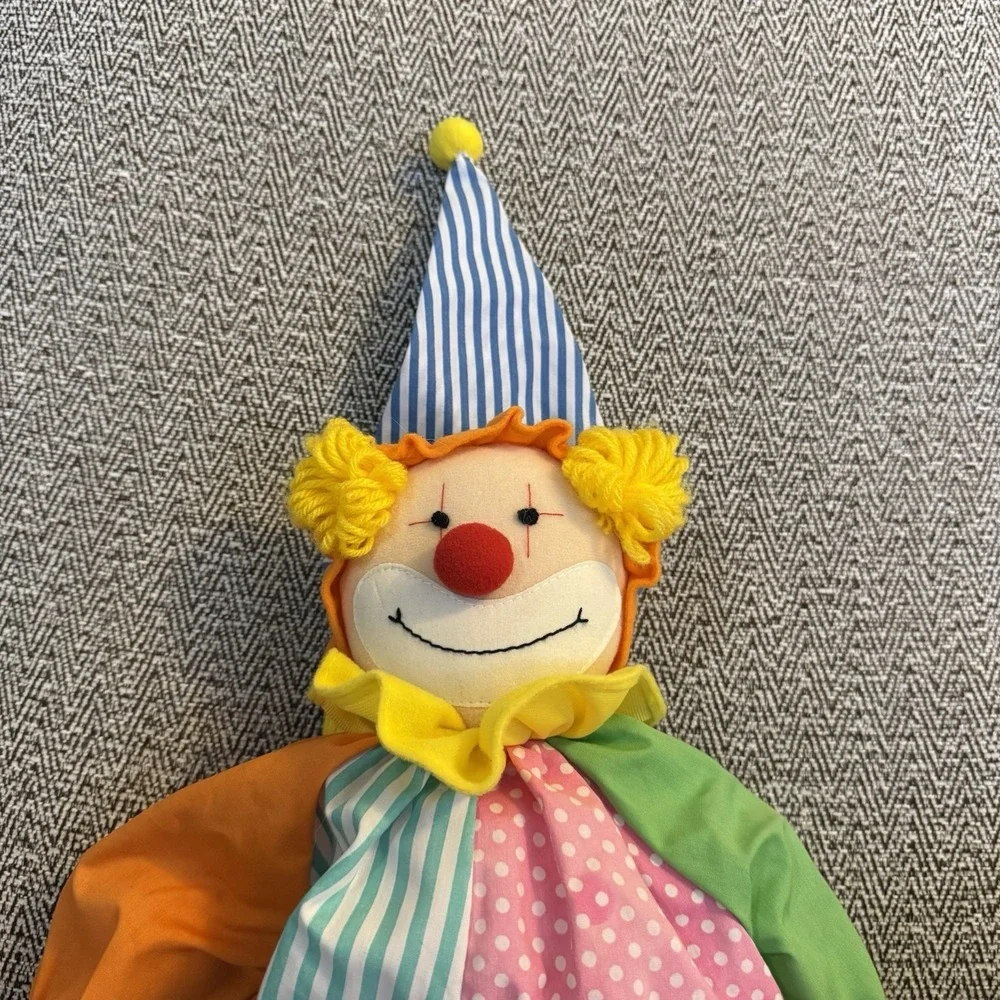 RUSS CHUCKLES CLOWN STRIPE STAR MULTI COLOR STUFFED PLUSH‎ CLOTH DOLL TOY 19