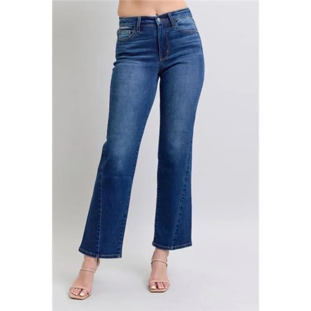 Judy Blue Full Size Side Seam‎ Detail Straight Jeans with Pockets