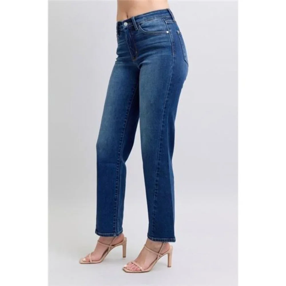Judy Blue Full Size Side Seam‎ Detail Straight Jeans with Pockets