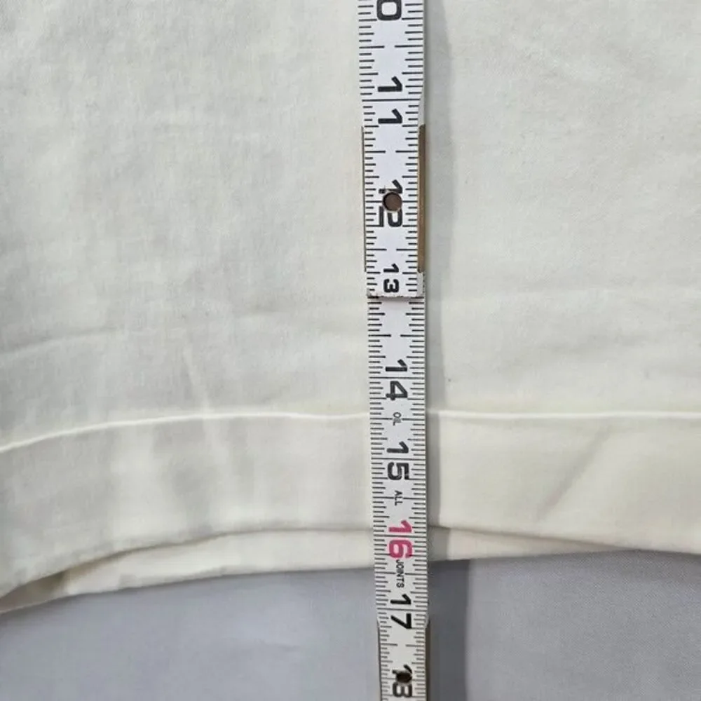 Larry Levine Womens White Cuffed Chino Shorts Size 14‎ Average New With Tags