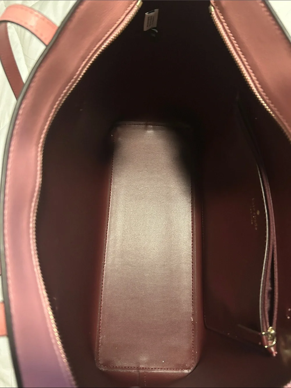 kate spade Pink Leather Tote with Spade Charm NWT