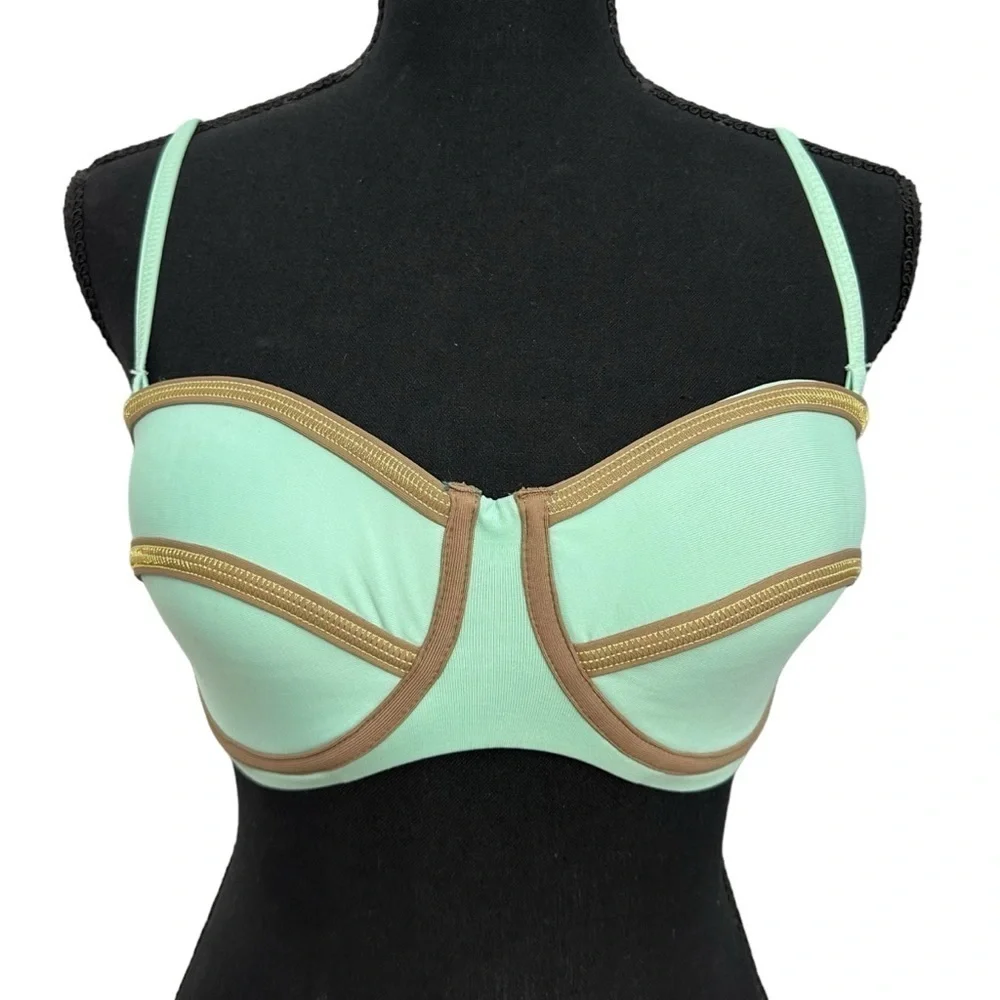 Maaji Bikini Top Seafoam Green Underwire Beach Vacation Summer Size Extra Large