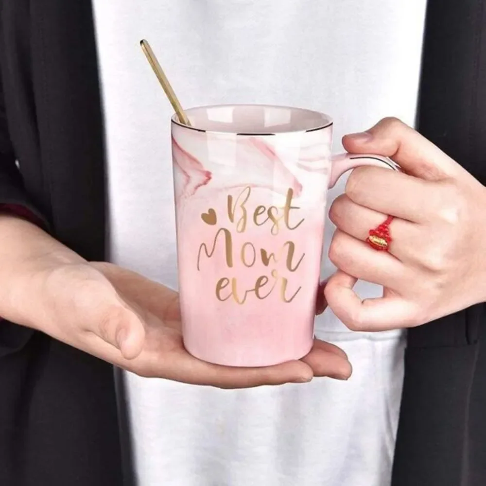 Best Mom‎ Ever Birthday Mothers Day Gifts Coffee Mug Cup Present Pink Wi…