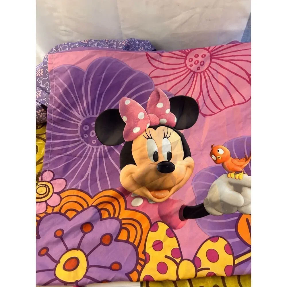 Disney Minnie crib toddler bed 4‎ piece sheets fitted flat pc 