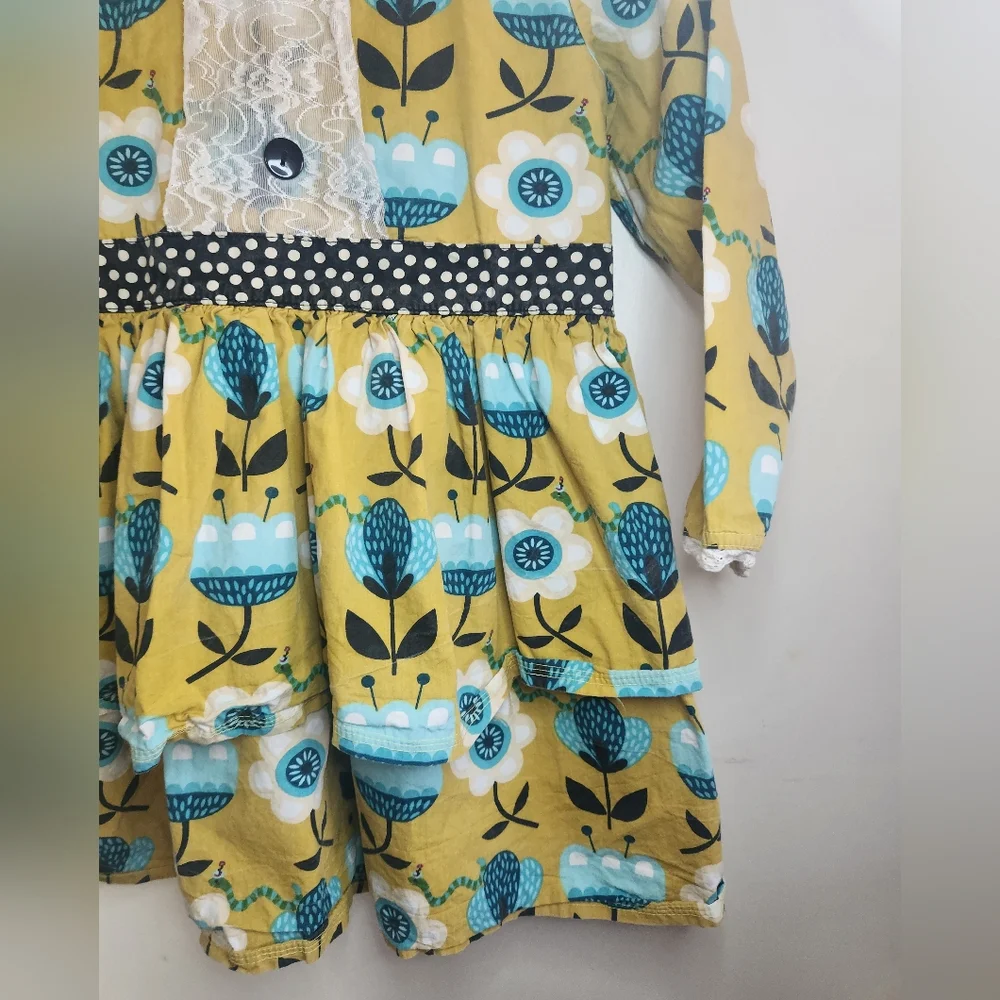 Girls Jelly The Pug Ruffle Top Sz 14