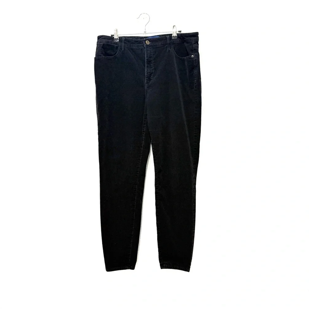 Talbots Women's corduroy high waist jegging ankle Black Jeans‎ 12