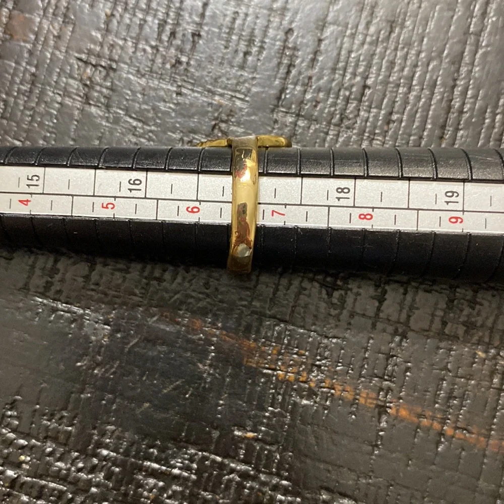 NWOT Size 6.5 Gold Tone Angel Wing Adjustable Ring!