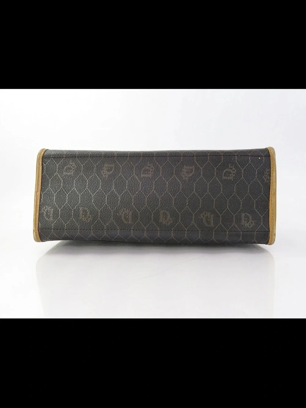 Dior Brown Monogram Satchel with Tan Trim
