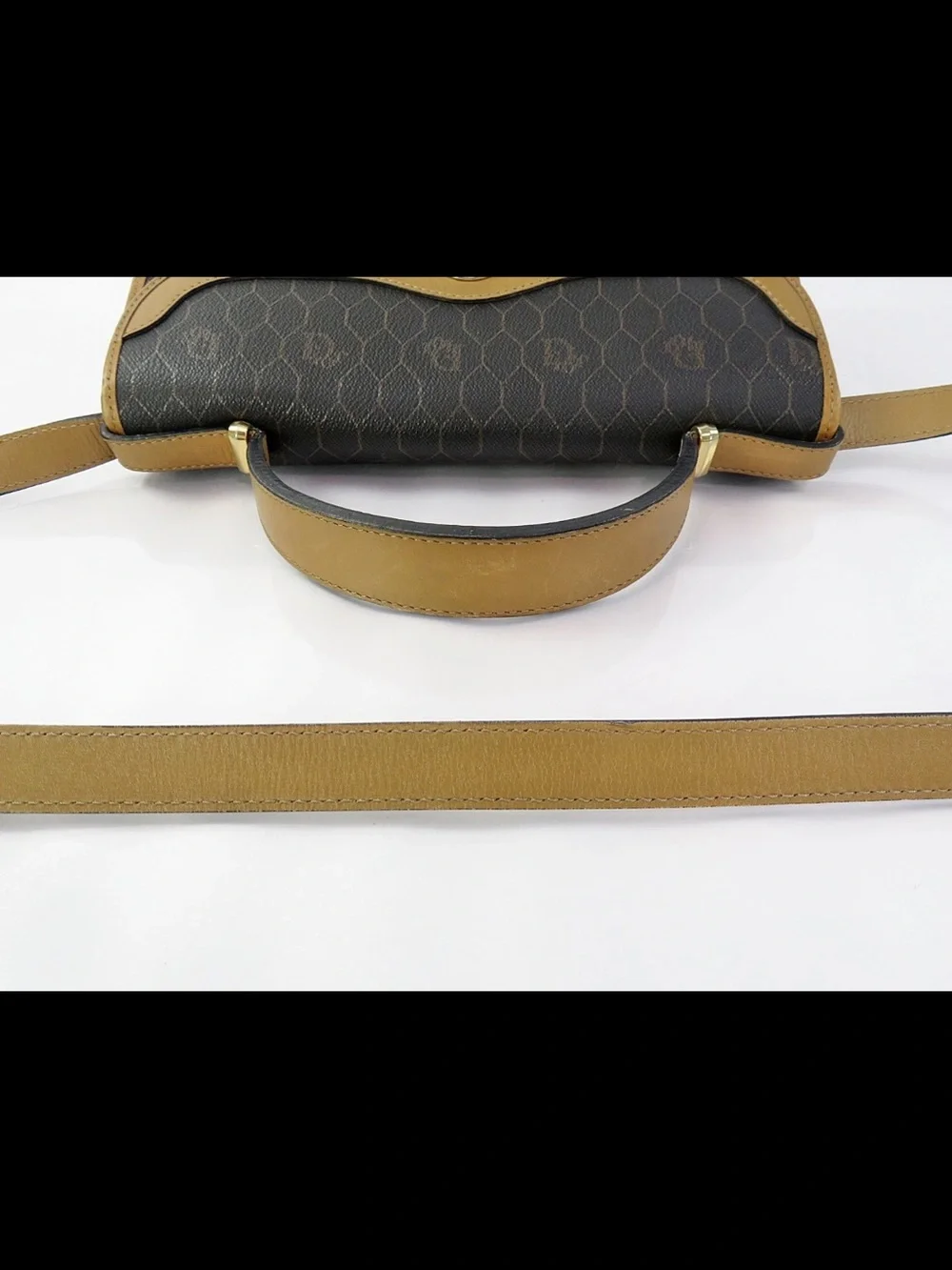 Dior Brown Monogram Satchel with Tan Trim