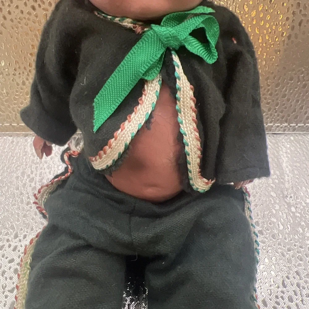 Vintage 1940's Made in Mexico Boy Doll Composition Body Ragged Clothes Medium‎