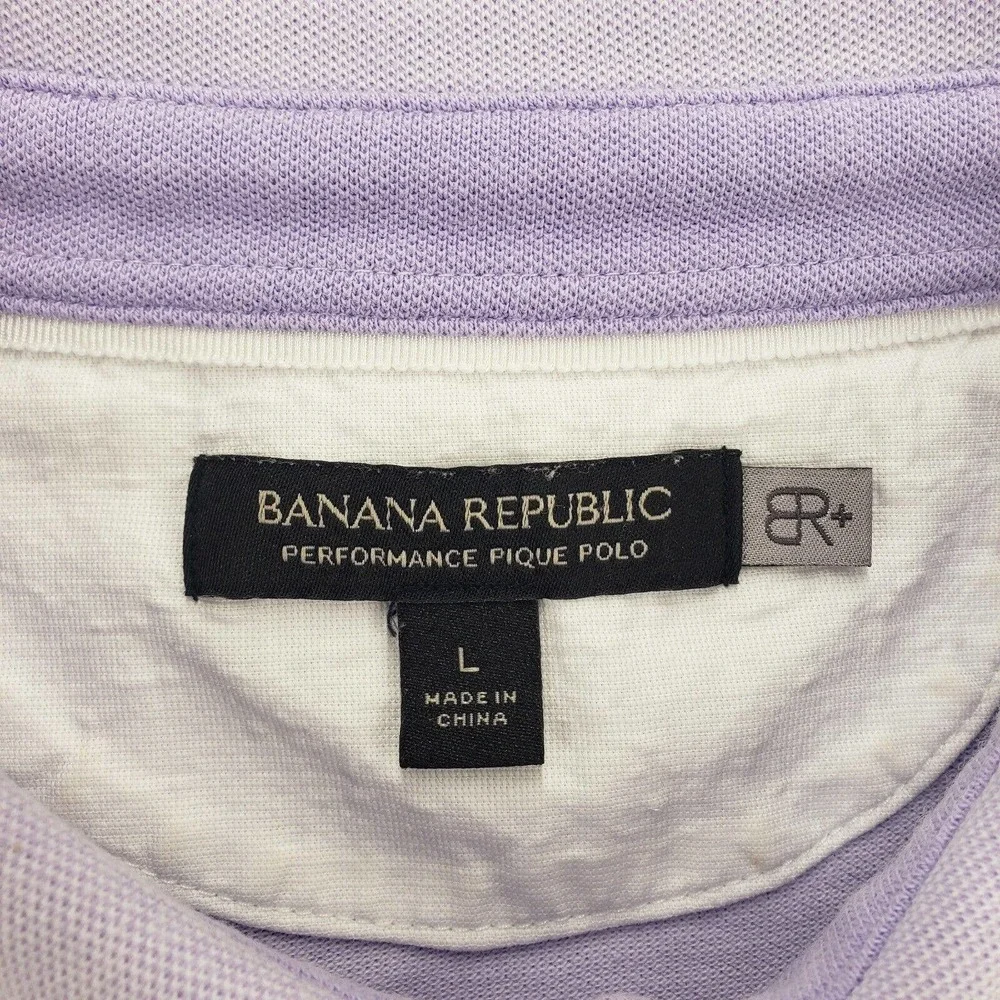 Banana Republic Shirt Mens Large Purple Short Sleeve Casual Preppy‎ Classiccore