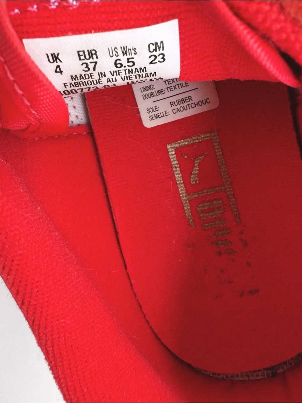 Puma red women